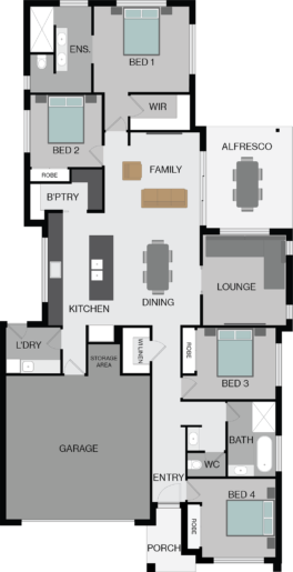 The Athens Floorplan Lot 452 Aurora Deebing Heights